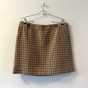 Ann Taylor Loft Houndstooth Zip Skirt